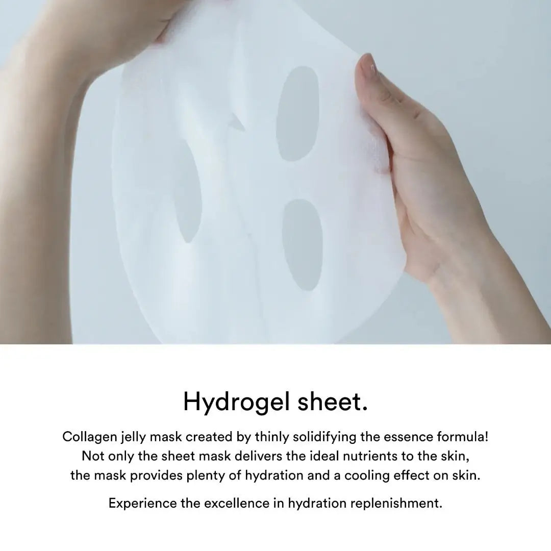 Abib Collagen Gel Mask Sedum Jelly Hydrogel sheetmasker met sedumjelly, wit doorschijnend vel met uitsparingen