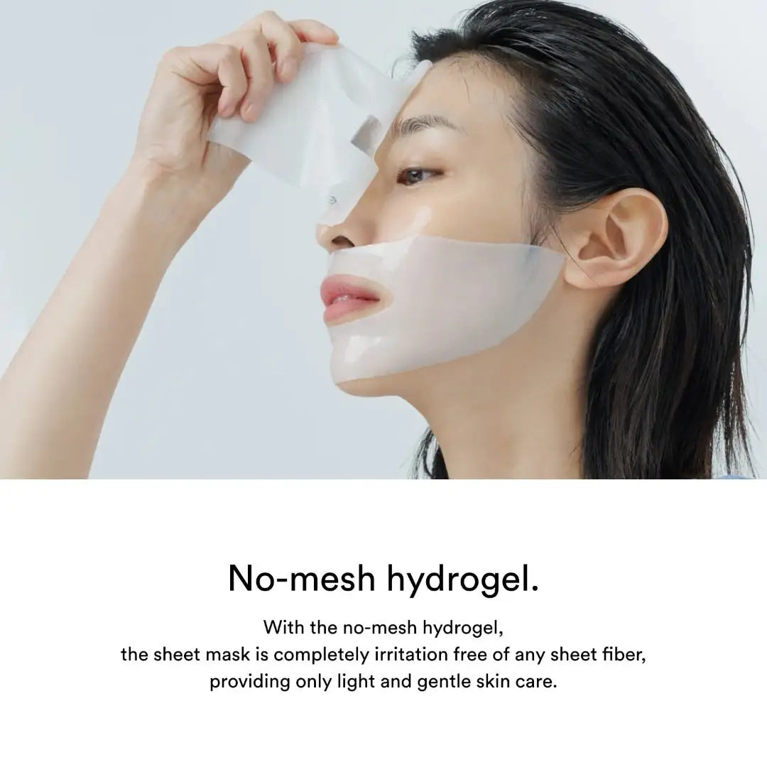 Abib Collagen Gel Mask Sedum Jelly Geweven-vrije hydrogel sheetmasker op gezicht, wit doorschijnend masker