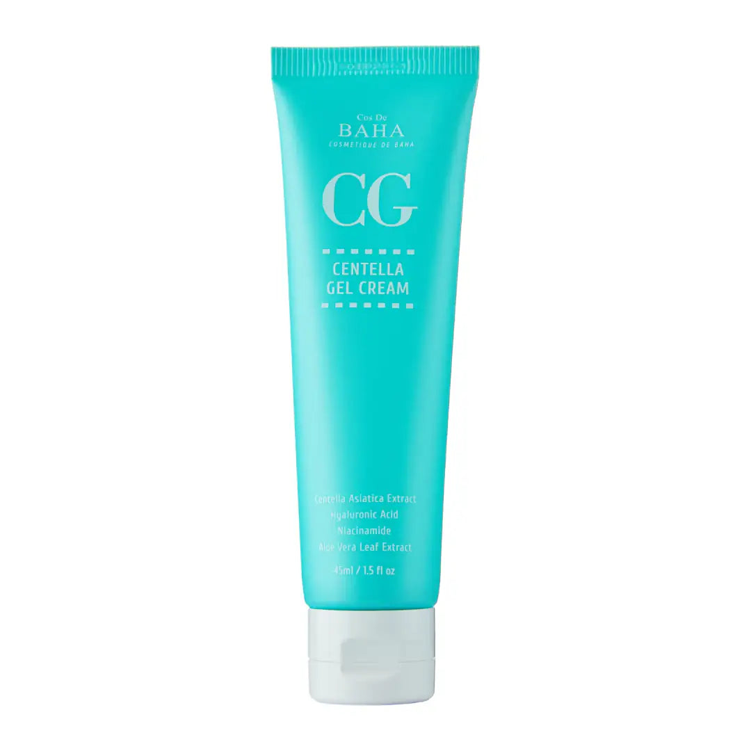 Turquoise CG Centella gelcrèmetube met witte dop, 45 ml