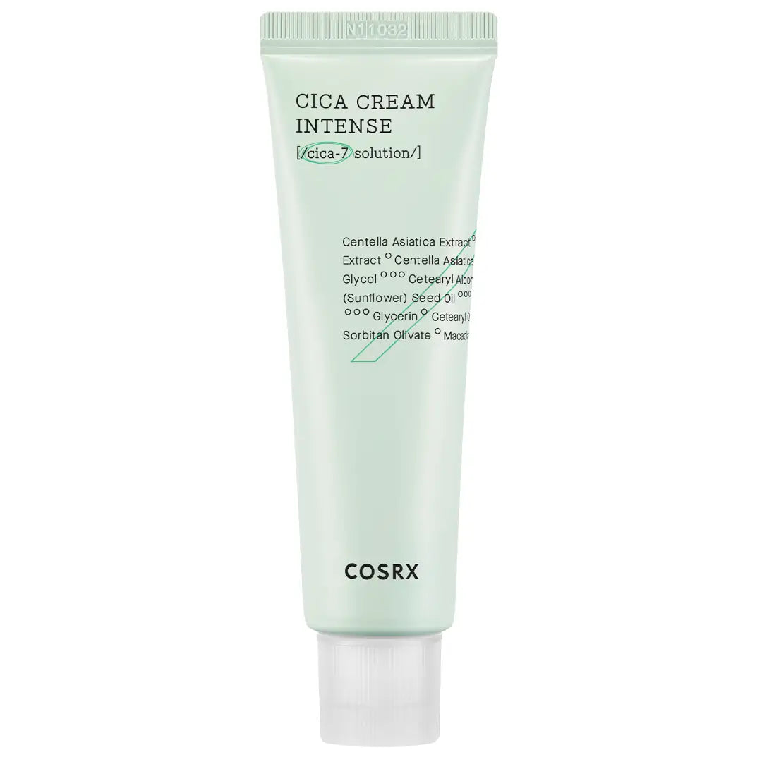 COSRX Cica crème Intense tube in lichtgroene tint, met witte dop