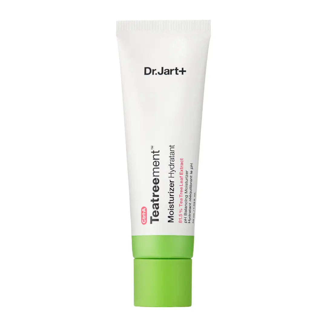 Dr. Jart+ Ctrl-A Teatreement Moisturizer Dr.Jart+ Teatreement moisturizer tube met witte verpakking en groene dop