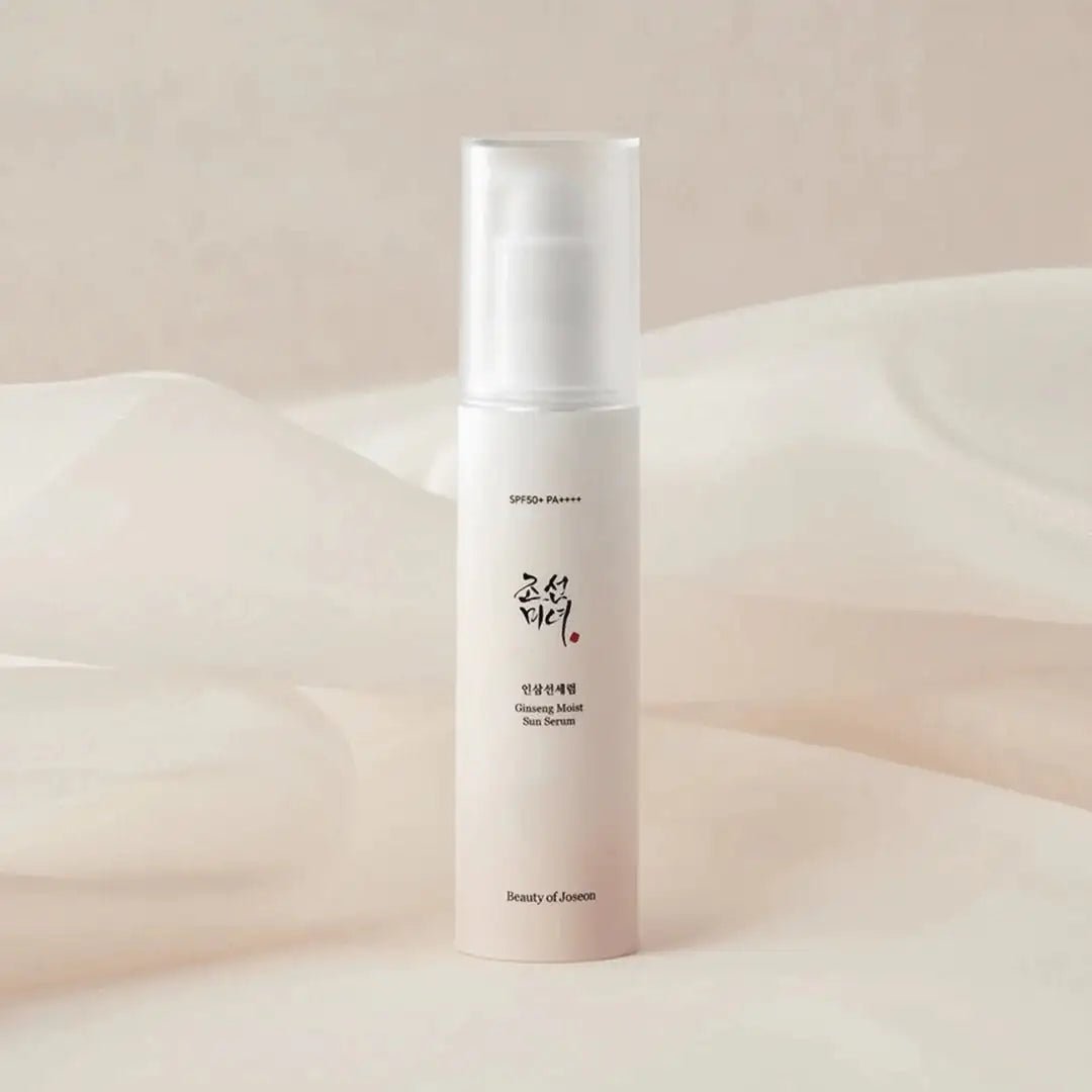 Ginseng vochtonthoudend zonserumfles met pomp en lichtroze body