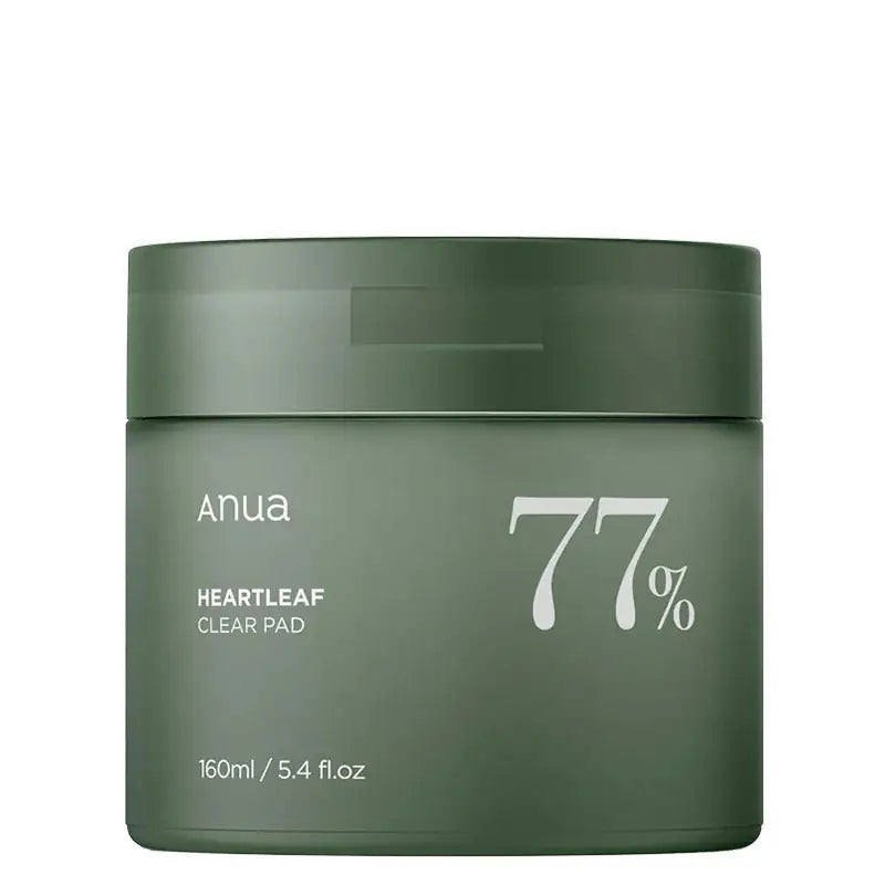 Anua Heartleaf 77% Clear Pad Anua Heartleaf 77% clear pad pot, donkergroen met 77%-teken