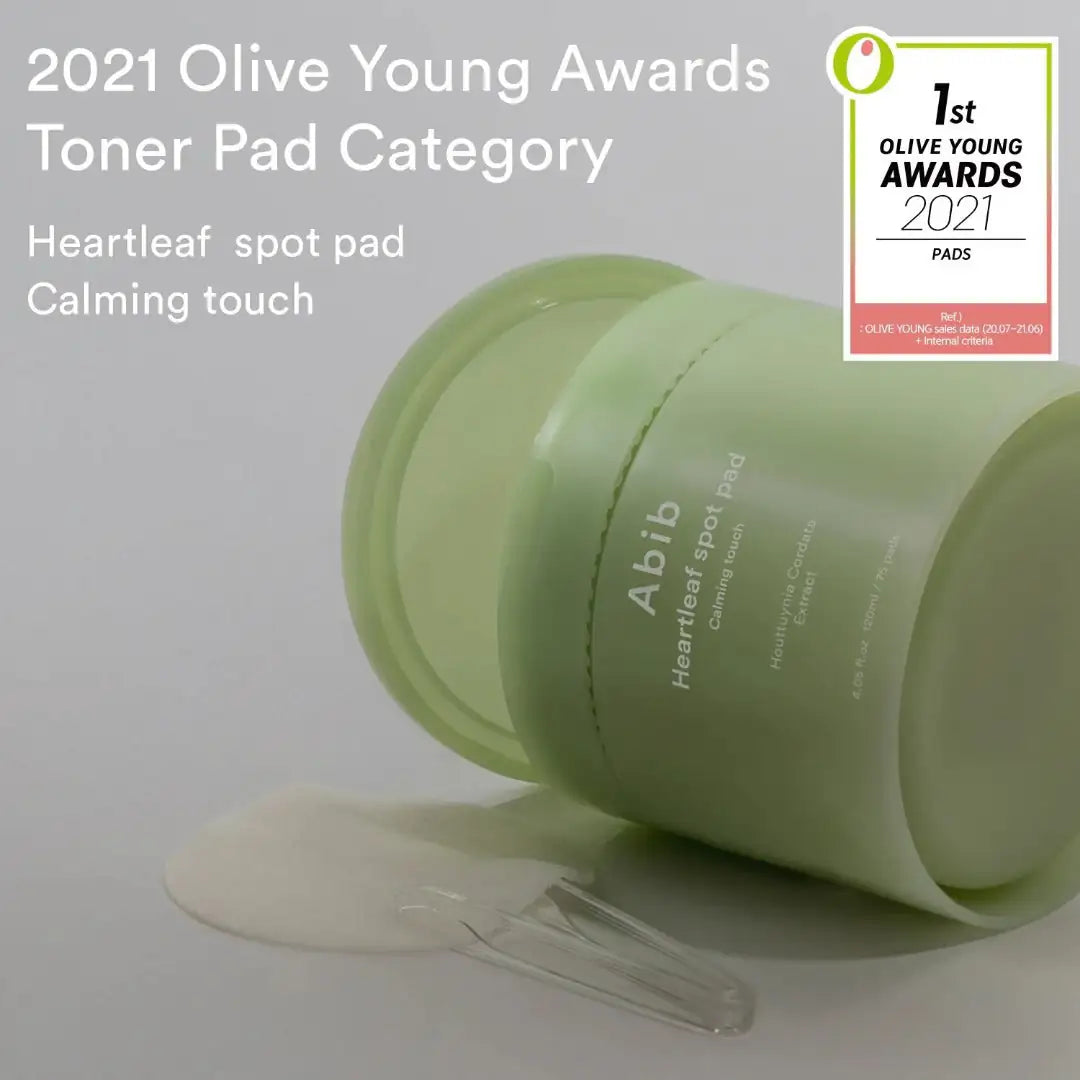 Abib Abib Heartleaf Spot Pad Calming Touch Groene Abib Heartleaf spot pad pot, liggende pads en pincet