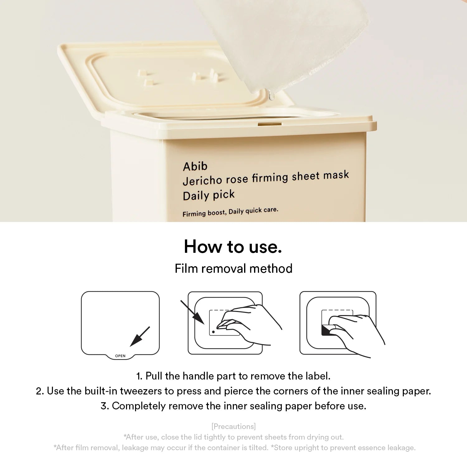 Abib Jericho Rose Firming Sheet Mask Daily Pick