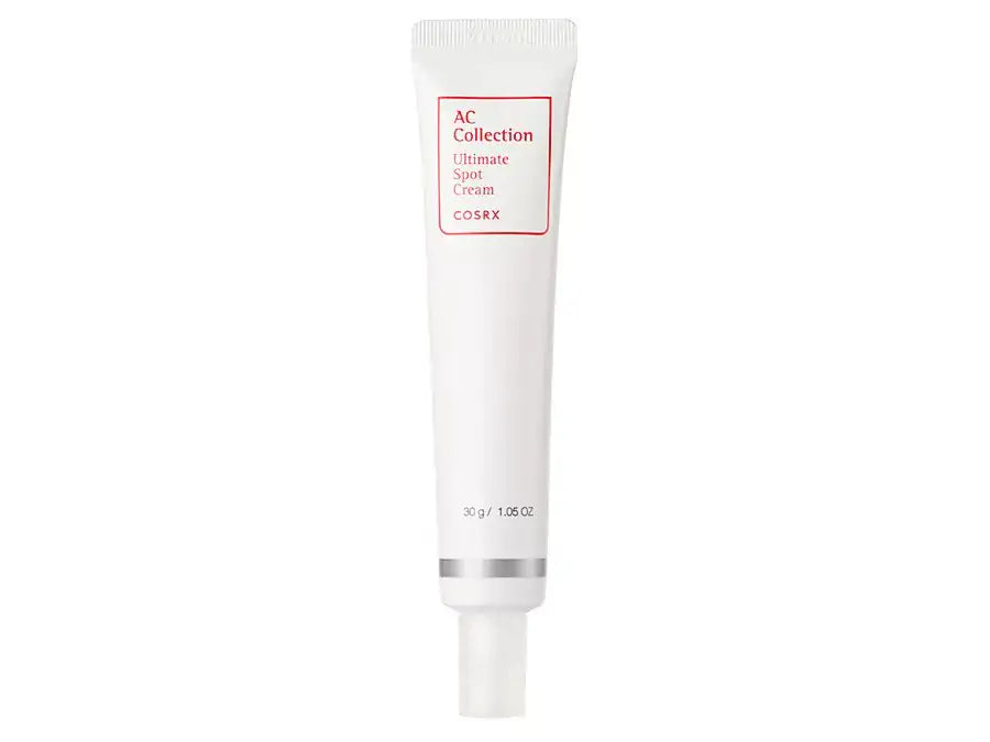cosrx AC Collection Ultimate Spot Cream tube met etiket en 30 g onderaan